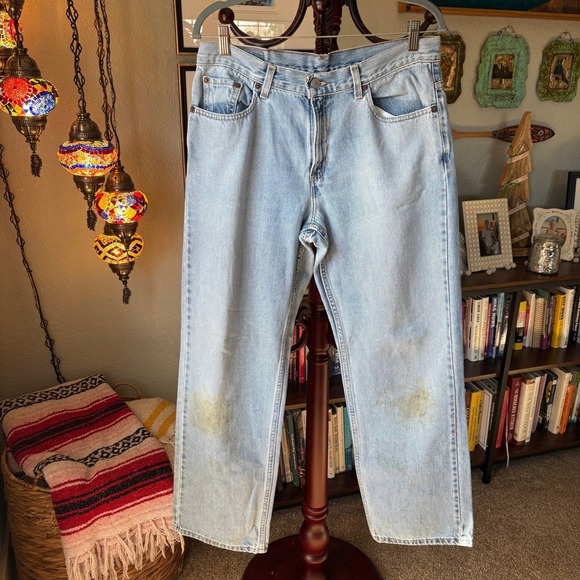 Levi's Denim - Vintage 90s Levi's 560 Loose Fit Straight Leg Jeans • Light Wash, Size 12